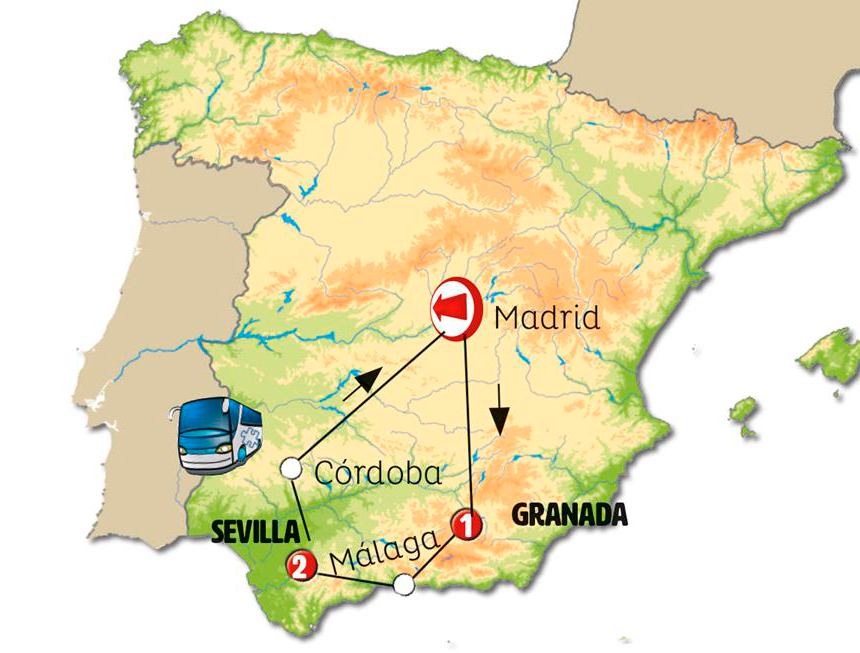Madrid y Andalucía desde MTY